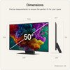 LG 50QNED87B6A.AEK 50" QNED Mini LED Smart Television, 4K Ultra HD, Black, E Rated