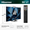 Hisense 55U7STUK 55" ULED Mini LED Smart Television, 4K Ultra HD, Grey, E Rated