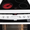 Amica 608CE2TAW Ceramic Electric Cooker with Single Oven, White, A Rated