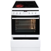 Amica 608CE2TAW Ceramic Electric Cooker with Single Oven, White, A Rated