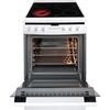 Amica 608CE2TAW Ceramic Electric Cooker with Single Oven, White, A Rated