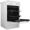 Amica AFC1530WH Ceramic Electric Cooker with Single Oven, White, A Rated