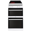 Amica AFC5100WH Ceramic Electric Cooker with Separate Grill, White, A Rated