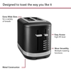 KitchenAid 5KMT2109BBM Matte Black Toaster, 2 Slice