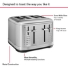 KitchenAid 5KMT4109BSX Stainless Steel Toaster, 4 Slice