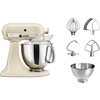 KitchenAid 5KSM175PSBAC Artisan Retro Mixer Tilt-Head 4.8L with Extra Accessories, Almond Cream