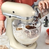 KitchenAid 5KSM175PSBAC Artisan Retro Mixer Tilt-Head 4.8L with Extra Accessories, Almond Cream