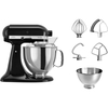 KitchenAid 5KSM175PSBOB Artisan Retro Mixer Tilt-Head 4.8L with Extra Accessories, Onyx Black