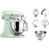 KitchenAid 5KSM175PSBPT Artisan Retro Mixer Tilt-Head 4.8L with Extra Accessories, Pistachio