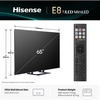 Hisense 65E8QTUK 65" ULED Mini LED Smart Television, 4K Ultra HD, Grey, E Rated