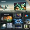 Hisense 65U6NQTUK 65" ULED Mini LED 4K Mini LED Smart TV, 4K Ultra HD, Grey, E Rated