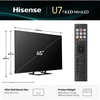 Hisense 65U7QTUK 65" ULED Mini LED Smart Television, 4K Ultra HD, Black, E Rated