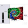 TCL 75RM7L-UK 75" RGB MiniLED Smart Television, 4K Ultra HD, Black, D Rated