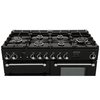 Rangemaster KCH110DFFBL/C 110cm Dual Fuel Range Cooker Kitchener Black / Chrome, A Rated