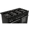 Rangemaster KCH110DFFBL/C 110cm Dual Fuel Range Cooker Kitchener Black / Chrome, A Rated