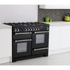 Rangemaster KCH110DFFCR/C 110cm Dual Fuel Range Cooker Kitchener Cream / Chrome, A Rated
