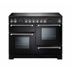 Rangemaster KCH110ECBL/C 110cm Ceramic Range Cooker Kitchener Black / Chrome, B Rated
