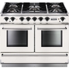 Falcon 1092 Continental Ice White Brushed Chrome 110cm Dual Fuel Range Cooker, A Rated