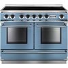 Falcon 1092 Continental China Blue Brushed Chrome 110cm Induction Range Cooker, A Rated