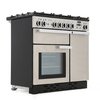 Rangemaster PROP90DFFSS/C 90cm Dual Fuel Range Cooker Professional Plus Stainless Steel / Chrome, A Rated