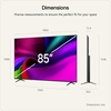 LG 85NU900B6LA.AEK 85" LED Smart Television, 4K Ultra HD, Black, F Rated