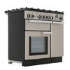 Rangemaster PROP90NGFSS/C 90cm Gas Range Cooker Professional Plus Stainless Steel / Chrome, A Rated
