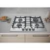 Hotpoint PPH60GDFIXUK 59cm 4 Burner Gas Hob, Silver