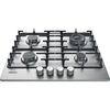 Hotpoint PPH60GDFIXUK 59cm 4 Burner Gas Hob, Silver