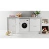 Indesit BIWDIL861485UK Integrated Washer Dryer, 8kg/6kg, 1400 Spin, White, D Rated