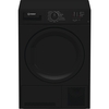 Indesit C YD C82 BBGL UK Condenser Tumble Dryer, 8kg, Black, B Rated