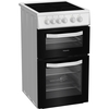 Hotpoint HTE5VCW Ceramic Electric Cooker with Separate Grill, White, A Rated