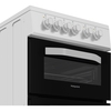 Hotpoint HTE5VCW Ceramic Electric Cooker with Separate Grill, White, A Rated