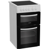 Indesit ITE5VMW Ceramic Electric Cooker with Separate Grill, White, A Rated