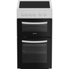 Indesit ITE5VMW Ceramic Electric Cooker with Separate Grill, White, A Rated
