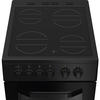 Hotpoint HTE5VCB Ceramic Electric Cooker with Separate Grill, Black, A Rated