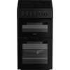 Hotpoint HTE5VCB Ceramic Electric Cooker with Separate Grill, Black, A Rated