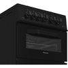 Hotpoint HTG5GCB Gas Cooker with Separate Grill, Black, A+ Rated