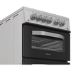 Hotpoint HDG5GDCX Gas Cooker with Double Oven, Stainless Steel, A+ Rated