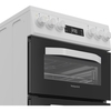 Hotpoint HDE5VDCW Ceramic Electric Cooker with Double Oven, White, A Rated