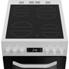 Hotpoint HDE5VDCW Ceramic Electric Cooker with Double Oven, White, A Rated