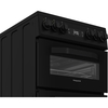 Hotpoint HDE5VDCB Ceramic Electric Cooker with Double Oven, Black, A Rated