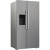 Hotpoint HPG2 6573W XP4UK American Fridge Freezer,  Plumbed, Silver, E Rated