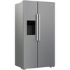 Hotpoint HPG2 6573W XP4UK American Fridge Freezer,  Plumbed, Silver, E Rated