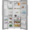 Hotpoint HPG2 6573W XP4UK American Fridge Freezer,  Plumbed, Silver, E Rated
