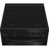 Indesit ITE6VMB Ceramic Electric Cooker with Separate Grill, Black, A Rated