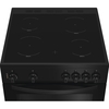 Indesit IDE6VMB Ceramic Electric Cooker with Double Oven, Black, A Rated