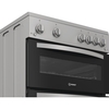 Indesit IDG6GS Gas Cooker with Double Oven, Silver, A+ Rated