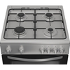 Indesit IDG6GS Gas Cooker with Double Oven, Silver, A+ Rated