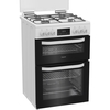 Hotpoint HDG6GDCW Gas Cooker with Double Oven, White, A+ Rated