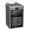 Hotpoint HDG6GDCX Gas Cooker with Double Oven, Stainless Steel, A+ Rated